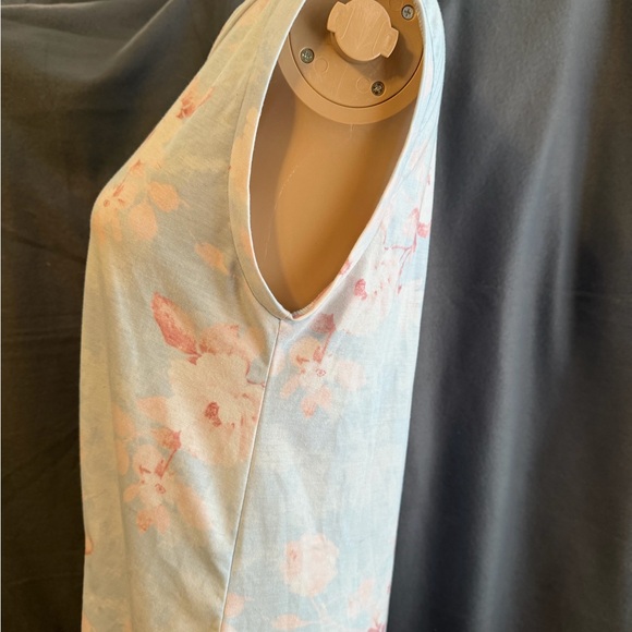 LuLaRoe Floral Tank Top - Light Blue and Soft Pink - Picture 2 of 4